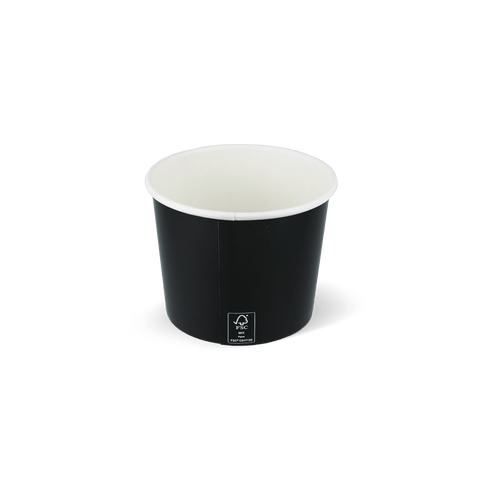 Klika - Ice cream cup 300ml Ø90mm 10oz cardboard black