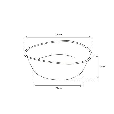 KLIKA - Palmblatt kommen 500 ml Ø140mm Bio | 100 Stück