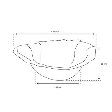 Klika - Palmblad kom 300ml 180x170x55mm BIO | 100 stuks