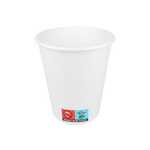 Klika - Kartonnen koffiebeker 300cc 10oz wit | 1000 stuks