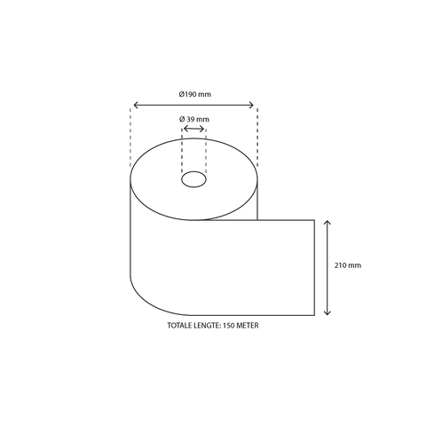 Klika - Handtuchrolle matic 2 lucks 6x150 Meter Ø21 cm 100% Cellulose Weiß T7 | 6 Stück