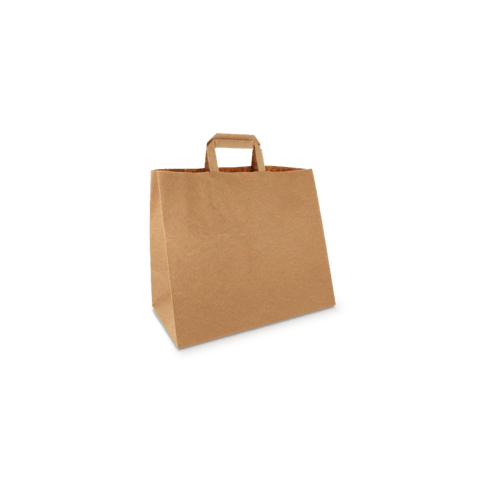 Klika - Papieren tassen Groot kraft 32+16x27cm BIO | 250 stuks