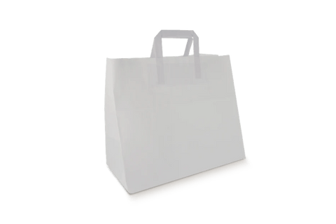 Klika - Paper bags Large white 32+16x27cm BIO
