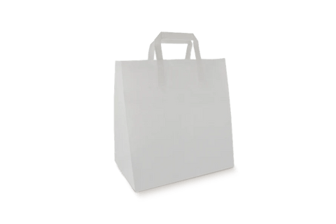 Klika - Sacs en papier blanc moyen 26 + 17x27cm bio | 250 pièces