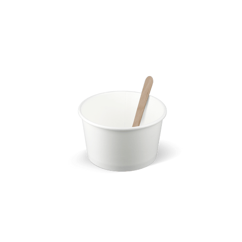 Klika - Ice cream cup 240ml Ø92mm 8oz cardboard white