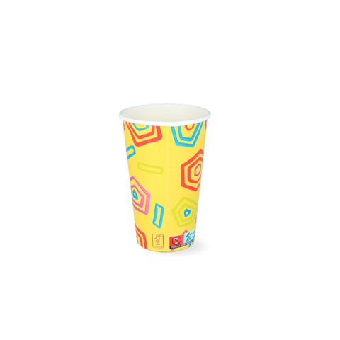 Klika - Milkshakeverbeker Middel 450ml 16oz en carton jaune | 500 pièces