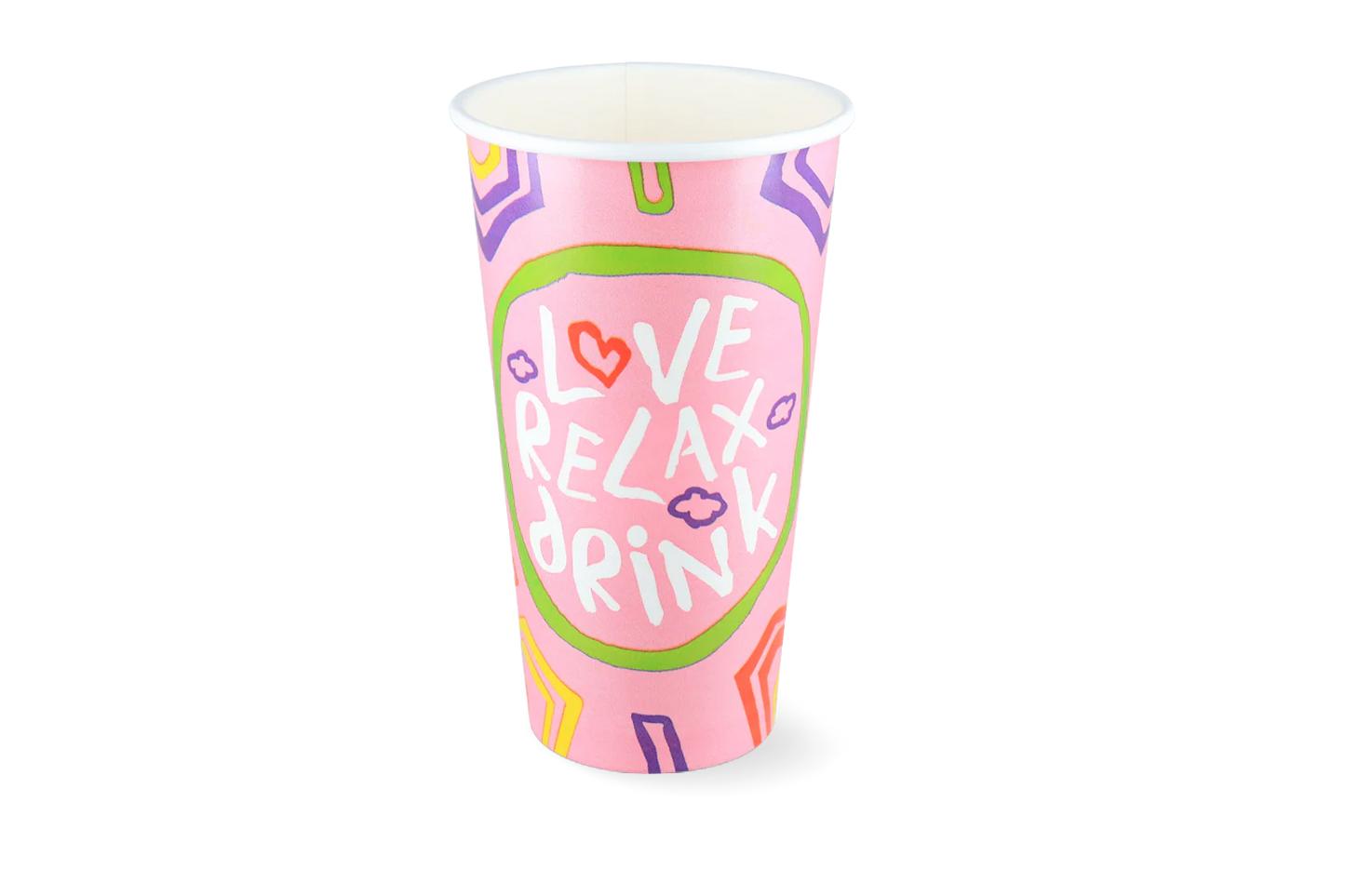Milkshakebeker groot 560ml 20oz roze karton 25 stuks