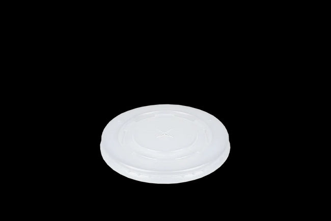 Lid PS Milkshake cup flat with cross Ø90mm 50 pieces