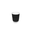 Klika - Pappkaffeetasse 177cc 7oz Ripple Black