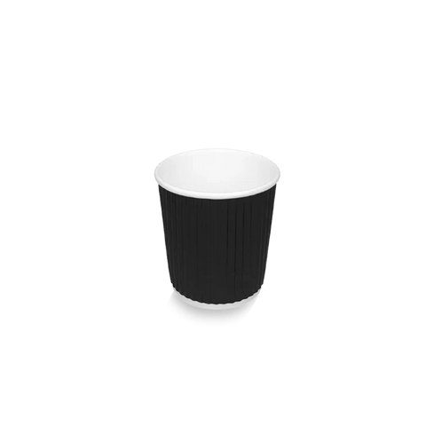 Klika - Cardboard Coffee Cup 120cc 4oz Ripple Black | 500 pièces