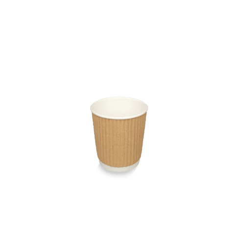 Klika - Cardboard coffee cup 120cc 4oz Ripple Kraft