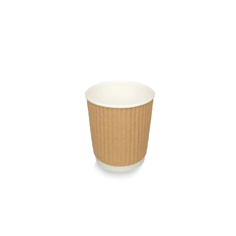 Klika - Kartonkaffeetasse 120cc 4oz Ripple Kraft | 500 Stücke