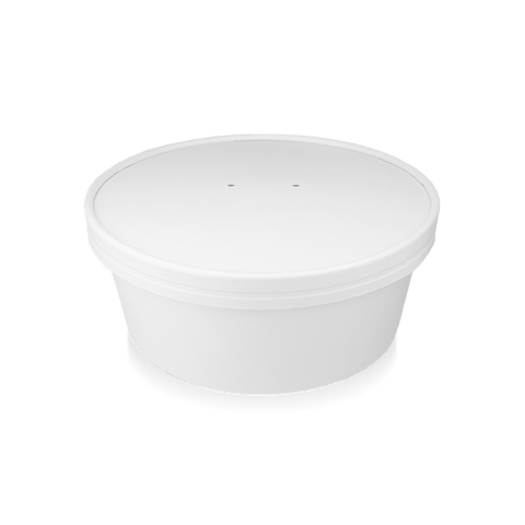 Klika - Lid Salad Poke Bowl 900-1100-1300ml Ø184mm weiß BIO