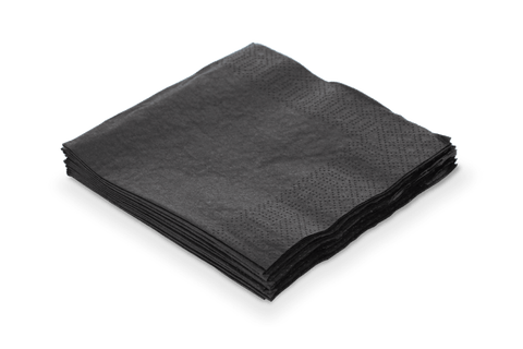 Klika - Tapkin 2 couches 1/4 pli 40x40cm papier noir organique | 1500 pièces