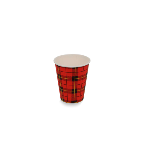 Klika - Cardboard coffee cup 150cc 6oz tartan y
