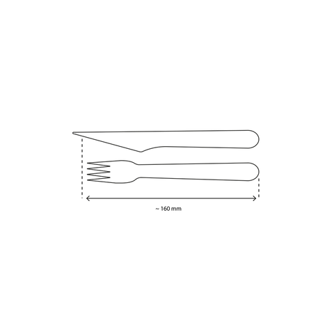 Klika - Set posate in legno 3/1 coltello + forchetta + tovagliolo