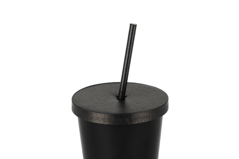 Klika - Coud Milkshake tasse avec croix Ø90 mm en carton noir | 1000 pièces