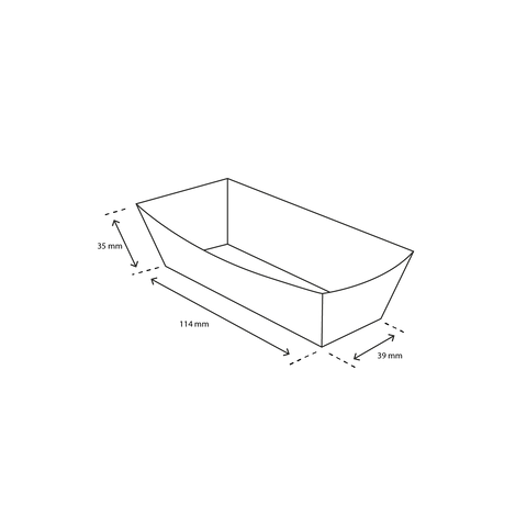 Klika - Krokettenschale A5 Kraft/White Bio | 400 Stück