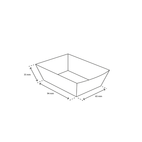 Klika - Frietbakjes A7 kraft/wit BIO | 400 stuks