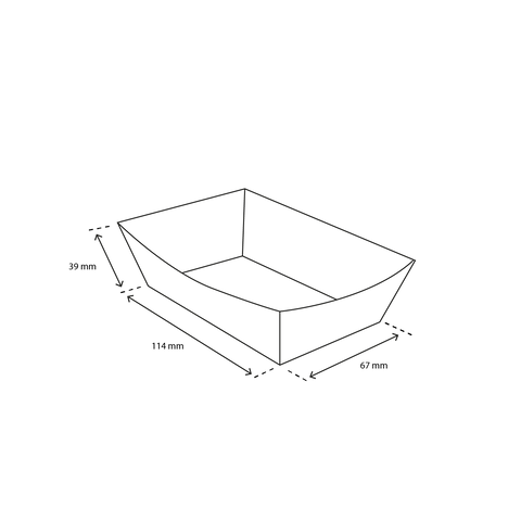 Klika - Frietbakjes A9 kraft/wit BIO | 400 stuks