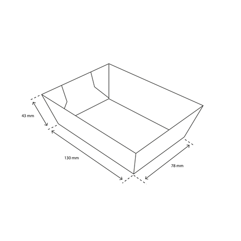 Klika - Pommesbehälter A13 kraft/weiß BIO