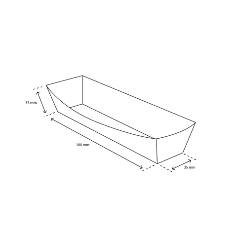 Klika -  Frikandelbakjes A16 kraft/wit BIO