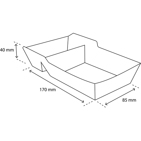 Klika - Frietbakjes A20 (A14+1) Kraft/White Bio | 400 Stück