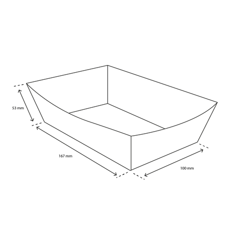 Klika - Frietbakjes A50 Kraft/White Bio | 400 Stück