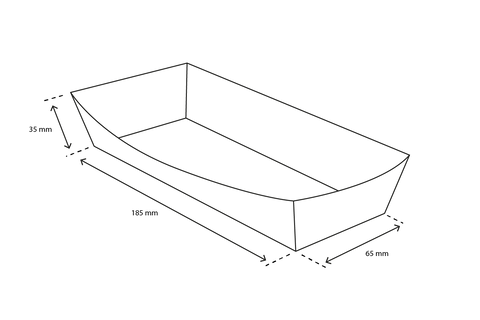 Klika - Snackbakje A18 kraft/wit BIO | 400 stuks