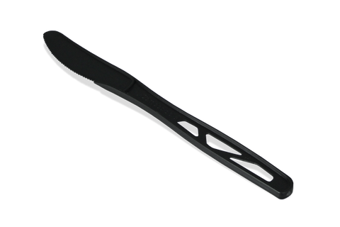 Klika - Couteau réutilisable 180 mm CPLA Black Bio | 1000 pièces