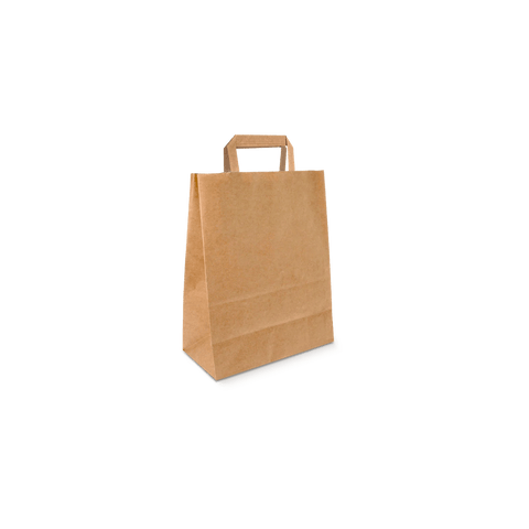 Klika - Papieren tasjes Klein kraft 22+10x28cm gerecycled | 250 stuks