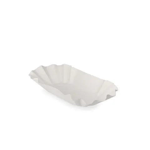 Klika - Bowl en carton sculpté 200x100x32mm blanc | 1000 pièces