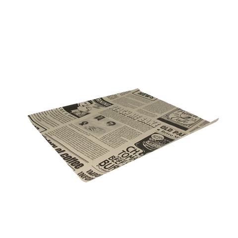 Klika - Greaseproof paper 33x38cm hamburger sheets newspaper brown