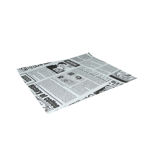 Klika - Greaseproof paper 33x38cm hamburger sheets newspaper white