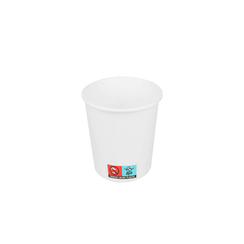 Klika -  Kartonnen koffiebeker 177cc 7oz wit