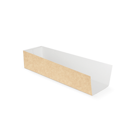 Klika - Bag slider (hot dog tray) kraft/white BIO