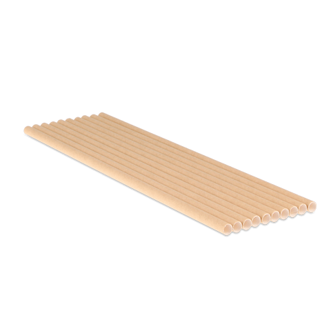 Klika - Papierstrohhalme Natural 200x6mm Bio | 200 Stück