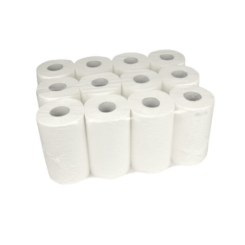 Klika - Poetsrol Mini 1 laags 12x120 meter Ø19cm 100% cellulose T8 | 12 stuks