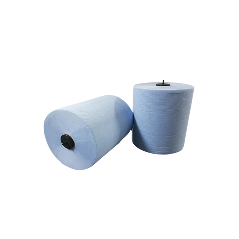 Klika - Handtuchrolle matic 2 lucks 6x150 Meter Ø21 cm 100% Cellulose Blau T7 | 6 Stück