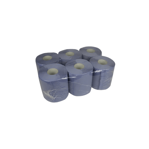 Klika - Poetsrol Midi Blauw 1 laags 6x1,3kg/rol BUDGET recycled T9 | 6 stuks