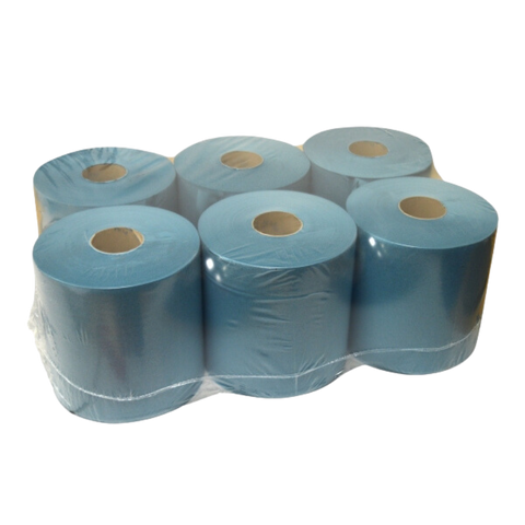 Klika - Poetsrol Midi Blauw 1 laags 6x300 meter Ø19cm recycled T9 | 6 stuks