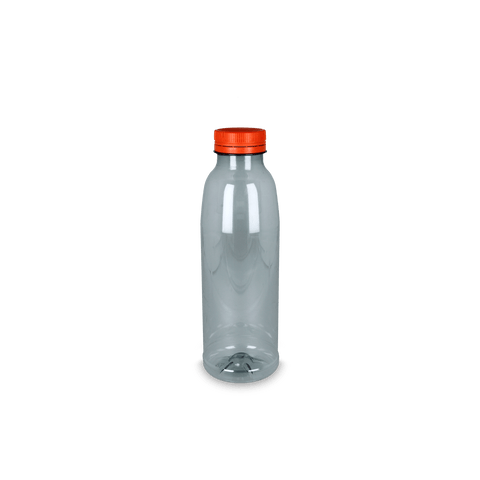 Klika - RPET -Flasche 1000cc mit orange fester Kappe | 50 Stück