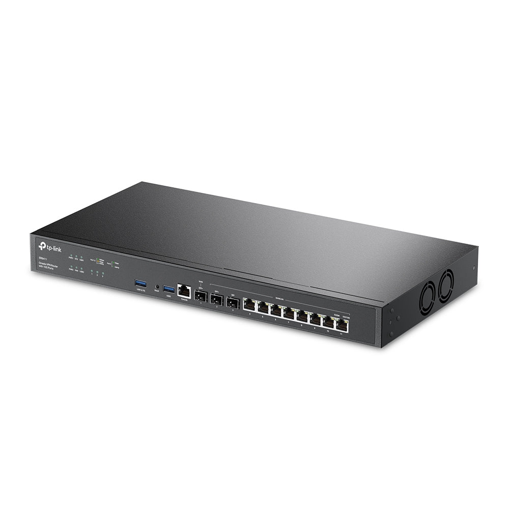 TP-Link -   Omada ER8411 bedrade router Gigabit Ethernet Zwart