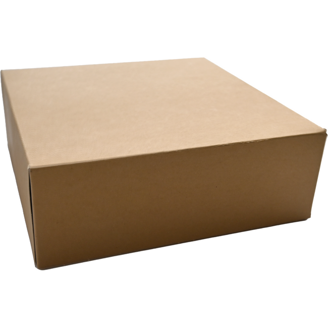 Depa -  Gebaksdoos Zwanenhalsdoos | kraftpapier | 26x26x9cm | bruin | 50 stuks