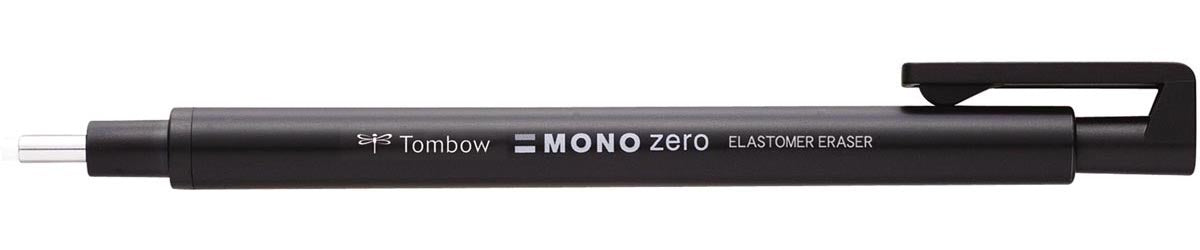 Tombow - gumstift MONO zero met ronde punt, navulbaar, zwart