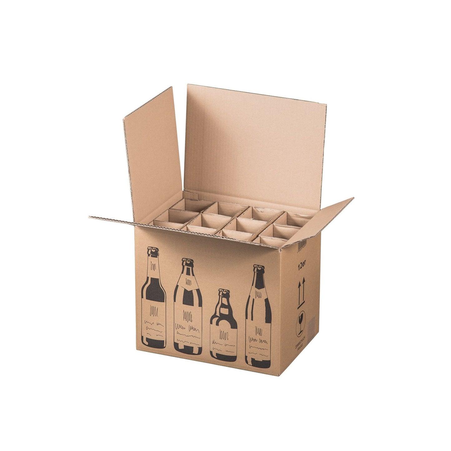Klika - Bottle shipping box for 12 beer bottles 355 x 255 x 288 mm | 5 pieces