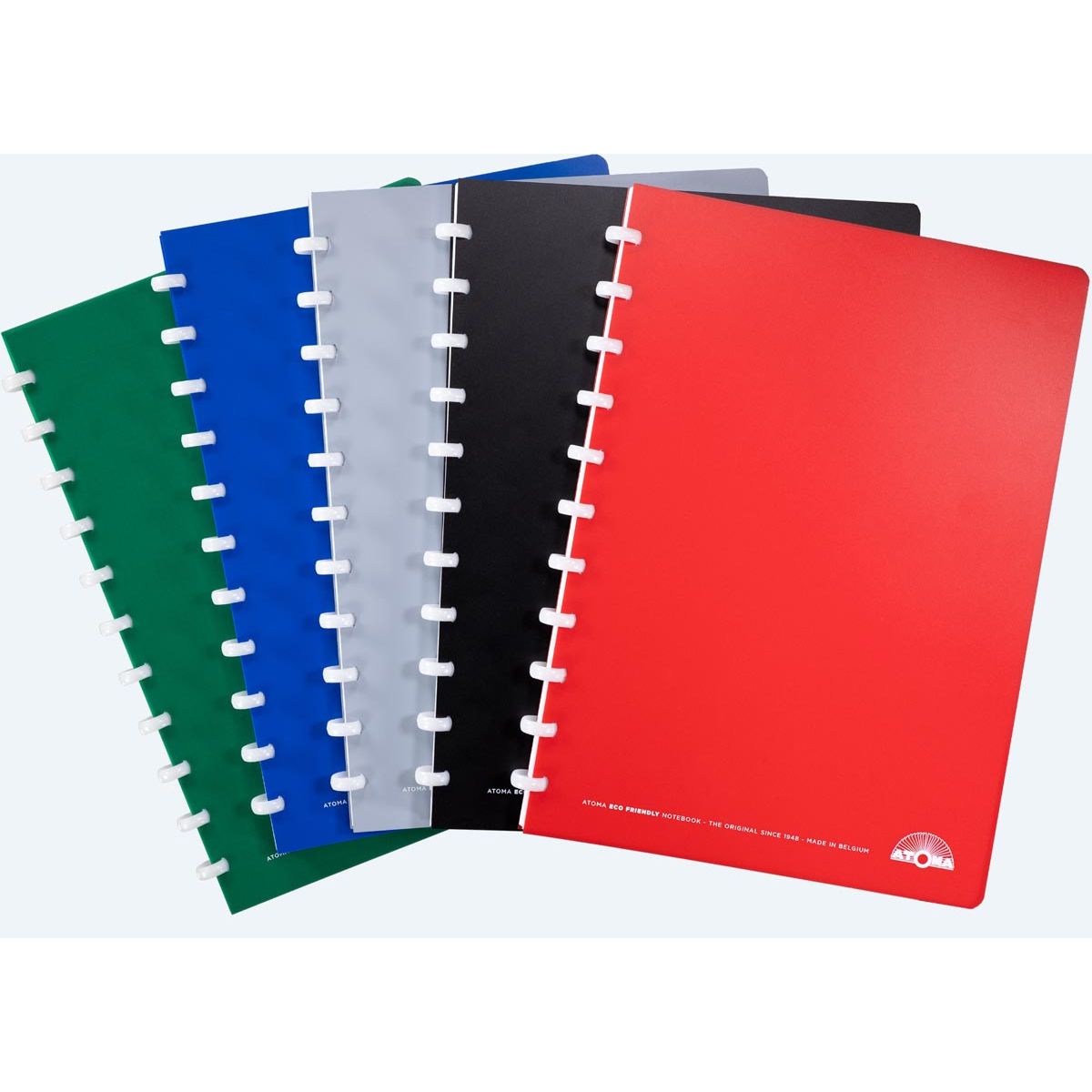 Atoma -  Eco schrift, ft A4, 144 bladzijden, geruit 5 mm, geassorteerde kleuren