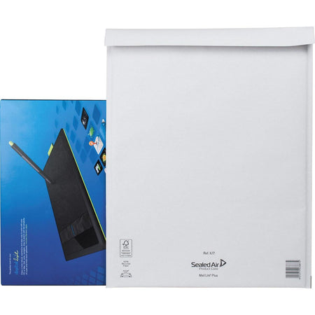 Mail Lite - Plus bubble envelopes, white, K/7, 350 x 470 mm, box of 50