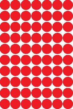 Apli - round labels in case diameter 19 mm, red, 560 pieces, 70 per sheet