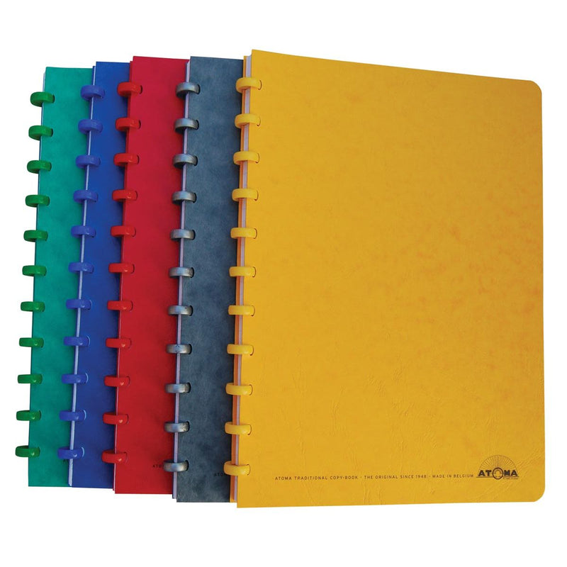 Atoma -  Classic schrift, ft A4, 100 bladzijden, geruit 5 mm, geassorteerde kleuren